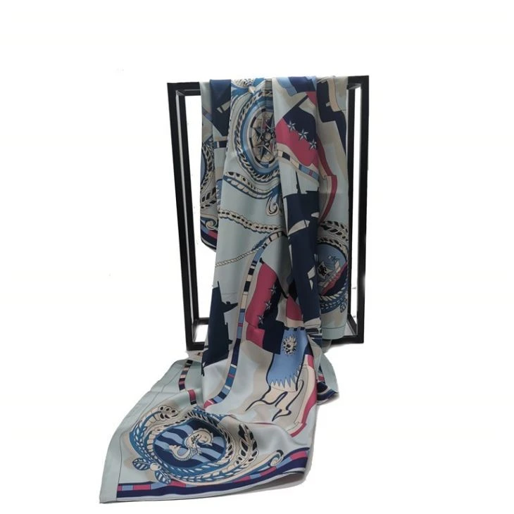 Custom Digital Printed Scarf Silk Double Sided Scarf Custom Digital Printed Scarf Silk Double Sided Scarf
